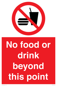 No food or drink beyond this point